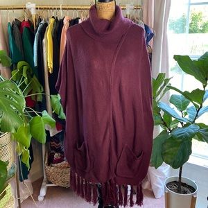 Steve Madden Sweater Poncho Shawl Cape OS